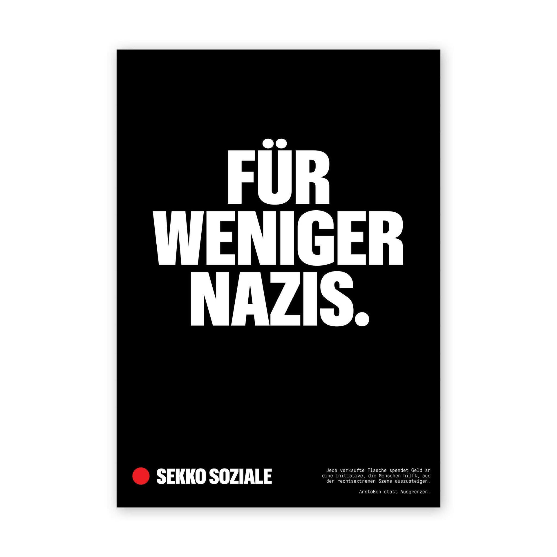 SEKKO SOZIALE POSTERPACK "FÜR WENIGER NAZIS" (2x).
