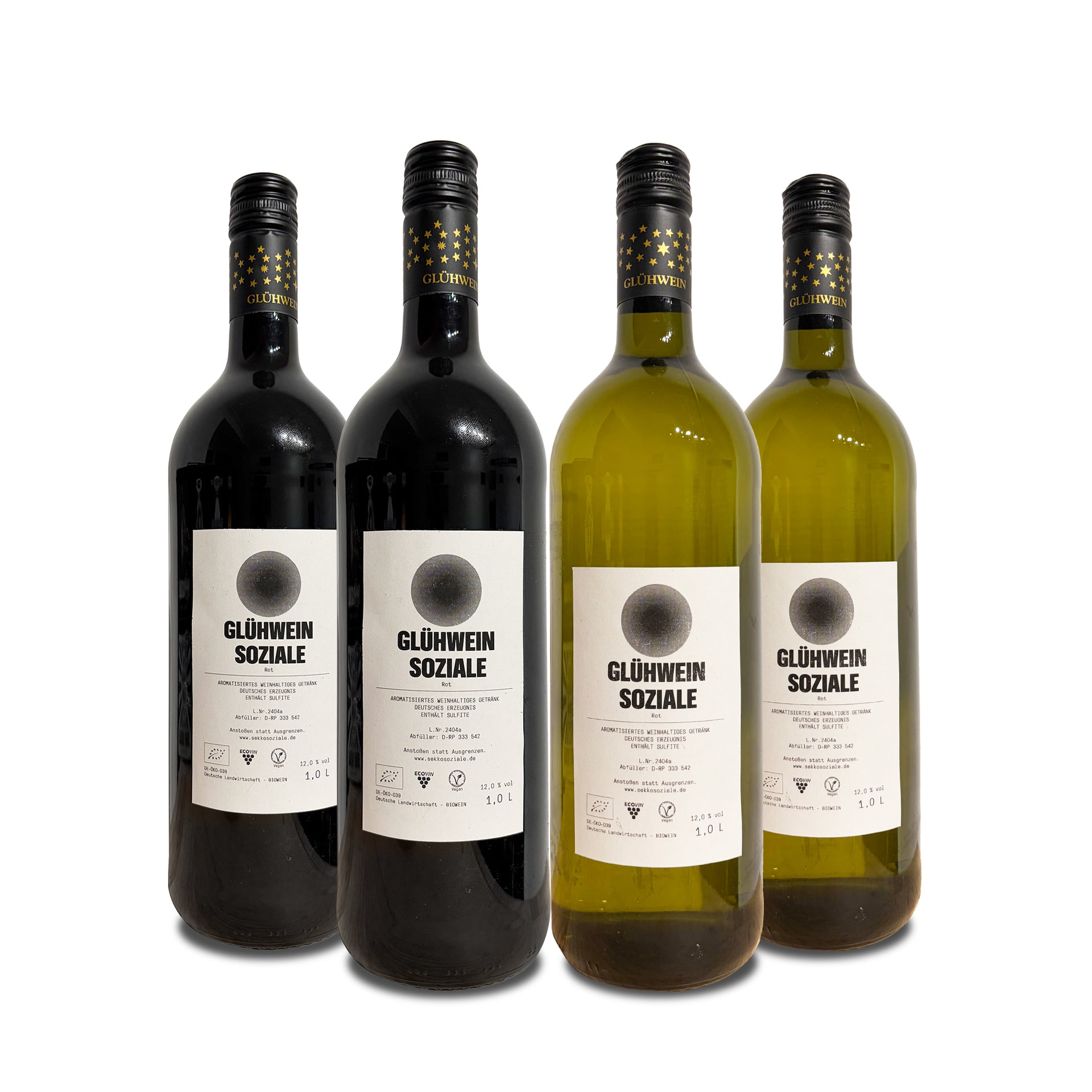 Glühwein Soziale weiß/rot 1,0L - 2+2 Pack